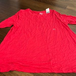 NWT 3/4 length sleeve Red shirt. Size 18/20
